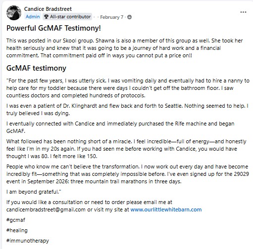 Facebook post by Candice Bradstreet — Shawna's recovery story